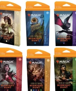 Top 10 👏 MtG Trading Card Game Innistrad: Midnight Hunt White, Werewolves, Blue, Black, Red & Green Set of 6 Theme Boosters 🎁