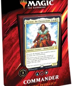Hot Sale ⌛ MtG Trading Card Game 2019 Commander Mystic Intellect Deck [Blue, Red & White, 100 Cards] 🔔