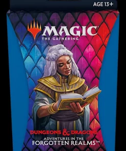 Discount 🎉 MtG Trading Card Game Adventures in the Forgotten Realms Blue Theme Booster Pack [35 Cards] 😍