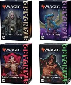 Best Pirce 💯 MtG Trading Card Game 2022 Set of 4 Challenger Decks [Mono White Aggro, Dimir Control, Gruul Stompy, Rakdos Vampires] 🎉